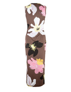 Jersey Tank Klänning Brun Blommig M/L