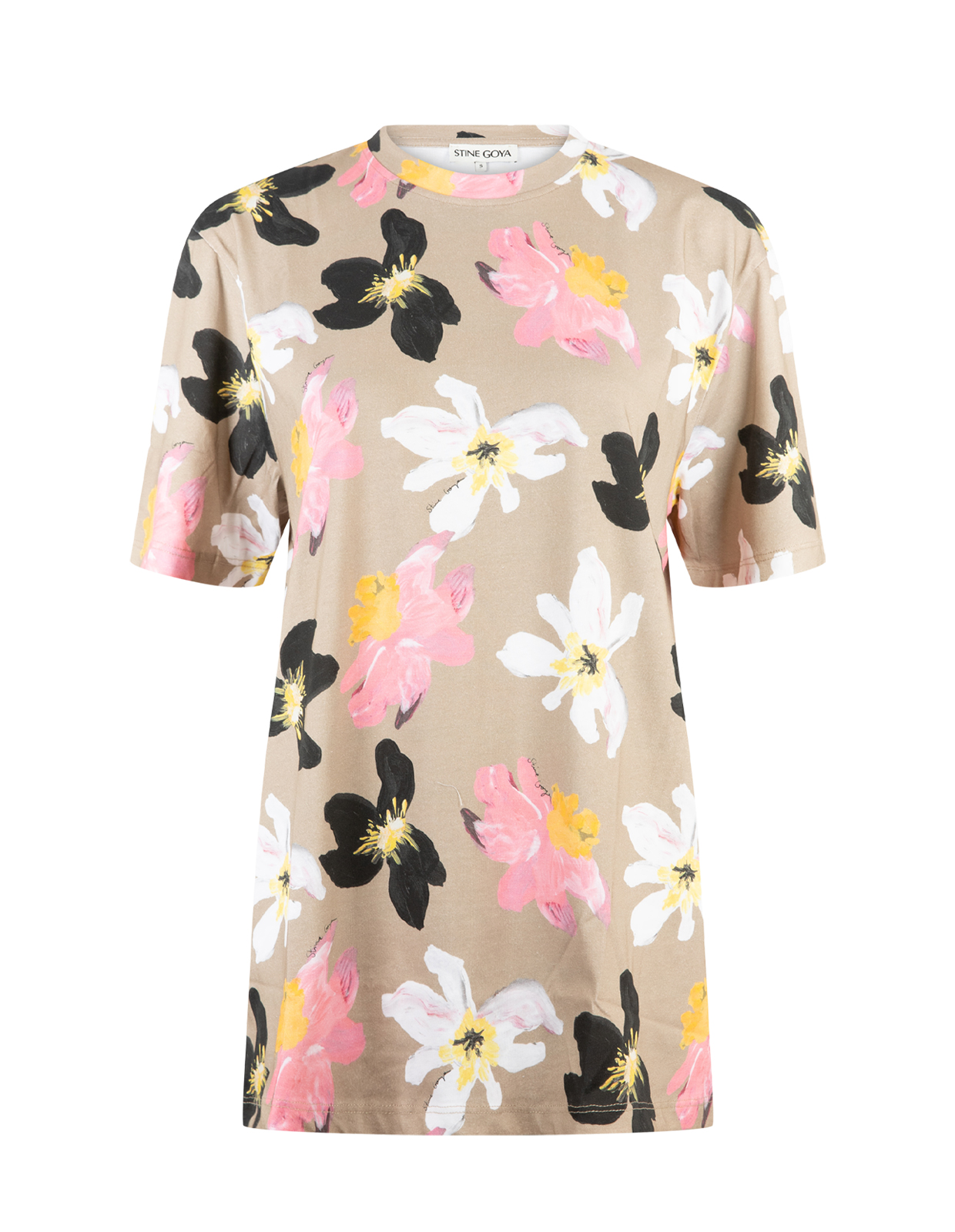 T-Shirt Beige Blommig