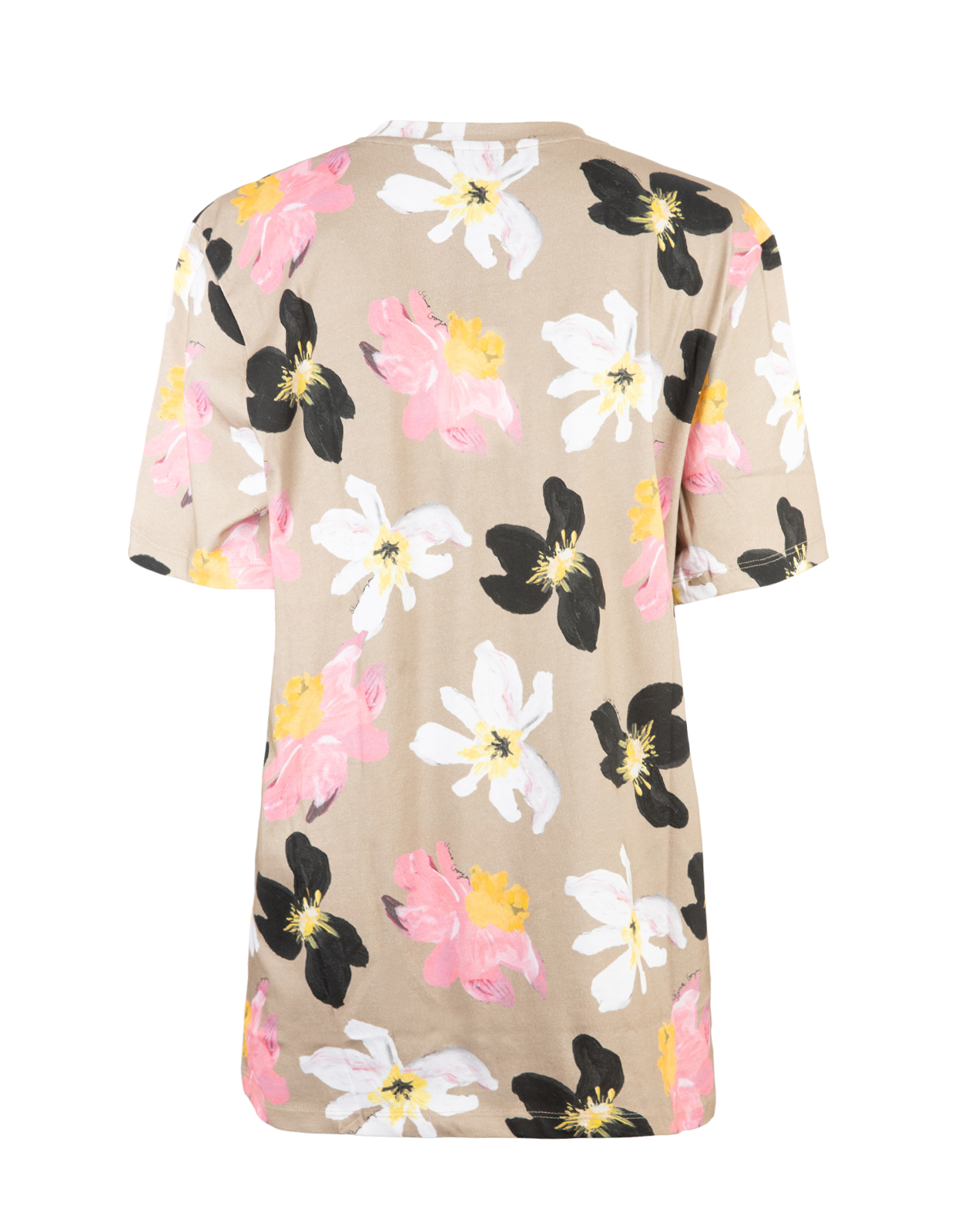 T-Shirt Beige Blommig