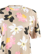 T-Shirt Beige Blommig XS