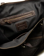 Duffelbag Präglat Läder Mörkbrun One Size