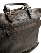 Duffelbag Präglat Läder Mörkbrun One Size