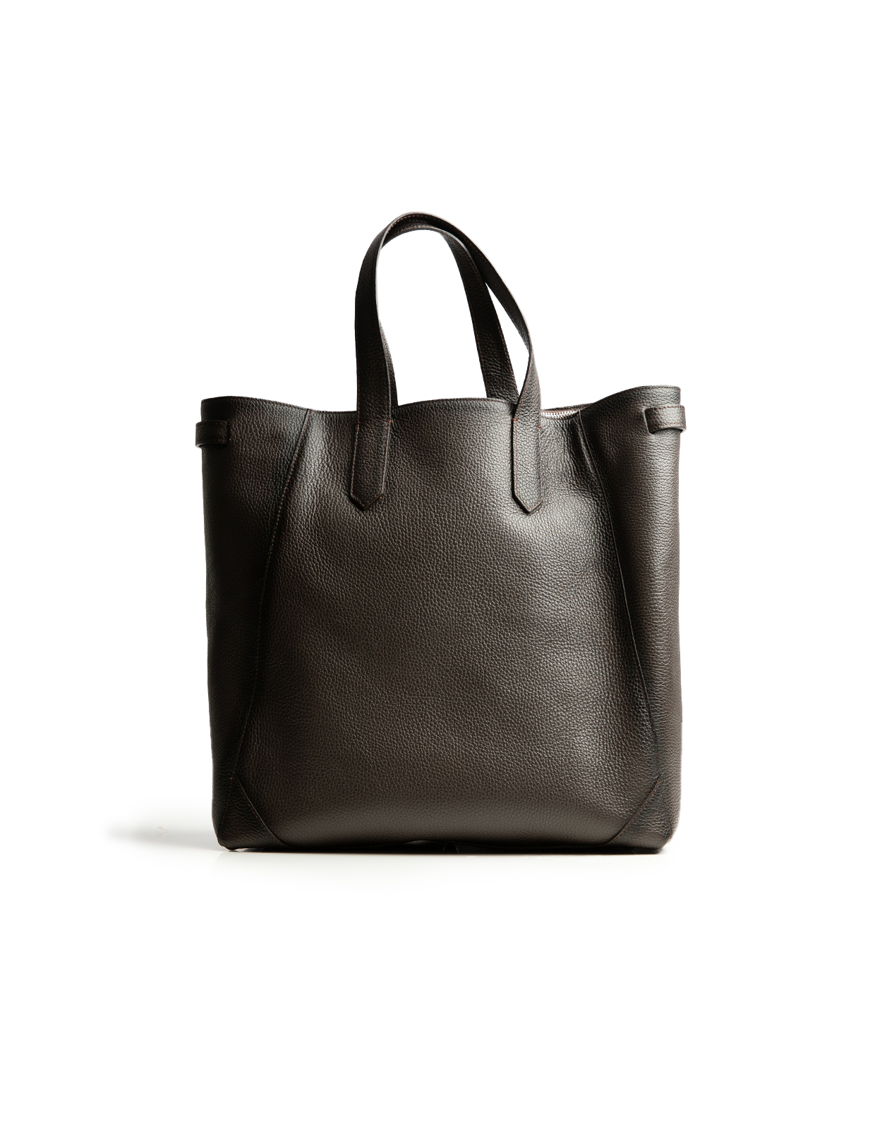 Tote Bag Präglat Läder Mörkbrun One Size