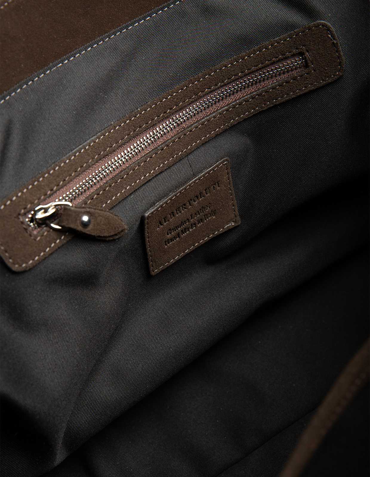 Väska Mocka Mörkbrun One Size