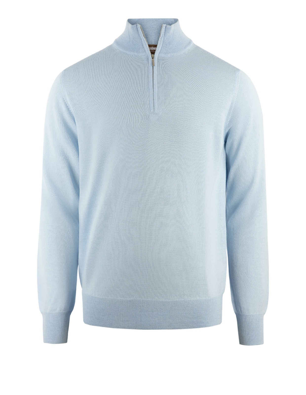Half Zip Tröja Merinoull Ljusblå XXL
