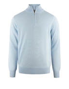 Half Zip Tröja Merinoull Ljusblå XXL