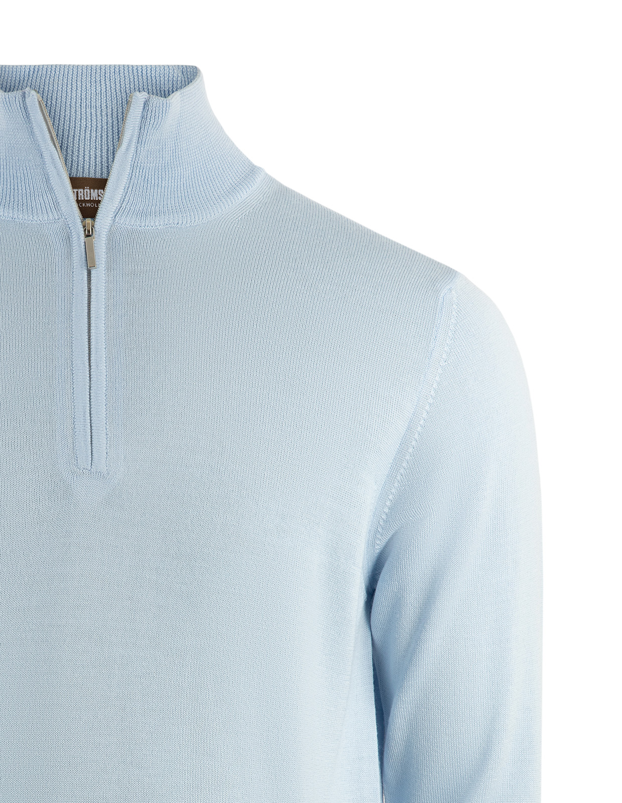 Half Zip Tröja Merinoull Ljusblå XXL