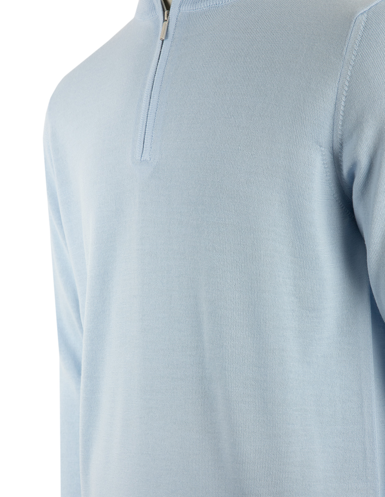 Half Zip Tröja Merinoull Ljusblå XXL