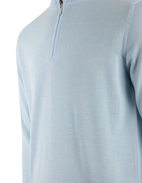 Half Zip Tröja Merinoull Ljusblå XXL