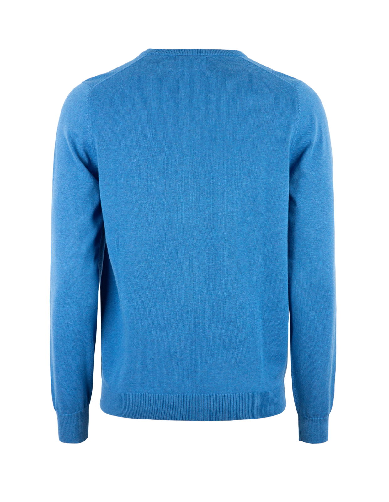 Rothwell Tröja V-ringad Bomull Cashmere Klarblå