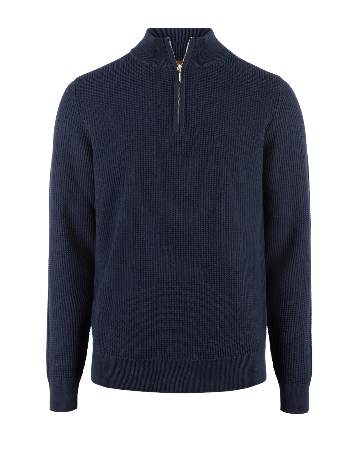 Tröja Half Zip Bomull Navy