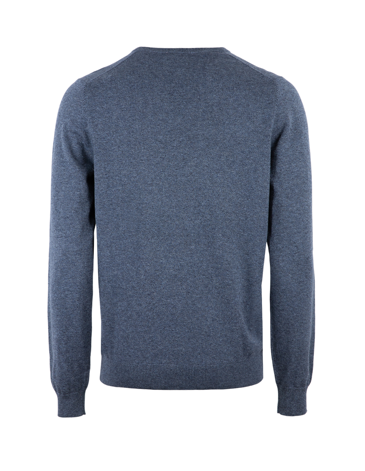 Rothwell Tröja V-ringad Bomull Cashmere Mörkblå Melerad