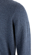 Rothwell Tröja V-ringad Bomull Cashmere Mörkblå Melerad 52