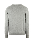 Rothwell Tröja V-ringad Bomull Cashmere Grå Melerad 52