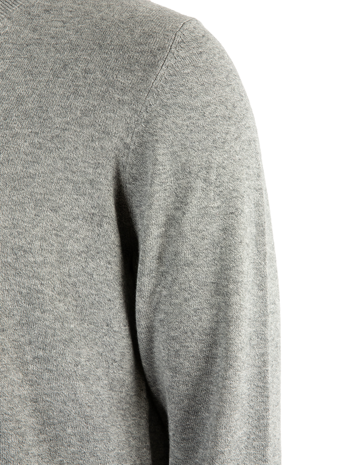Rothwell Tröja V-ringad Bomull Cashmere Grå Melerad 52
