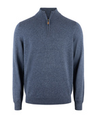 Selhurst Half Zip Bomull/Cashmere Mörkblå Melerad 52