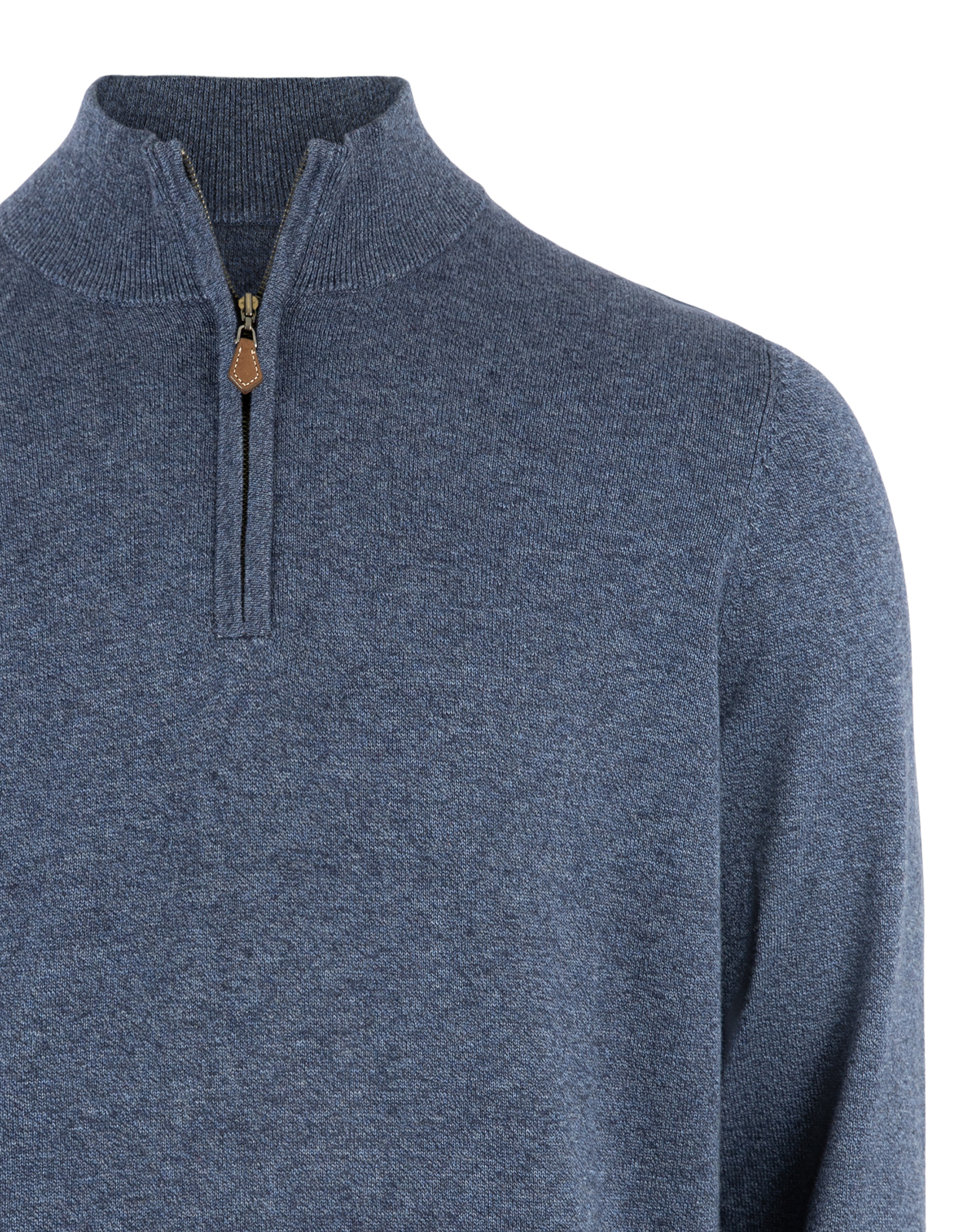 Selhurst Half Zip Bomull/Cashmere Mörkblå Melerad 52