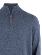 Selhurst Half Zip Bomull/Cashmere Mörkblå Melerad 52