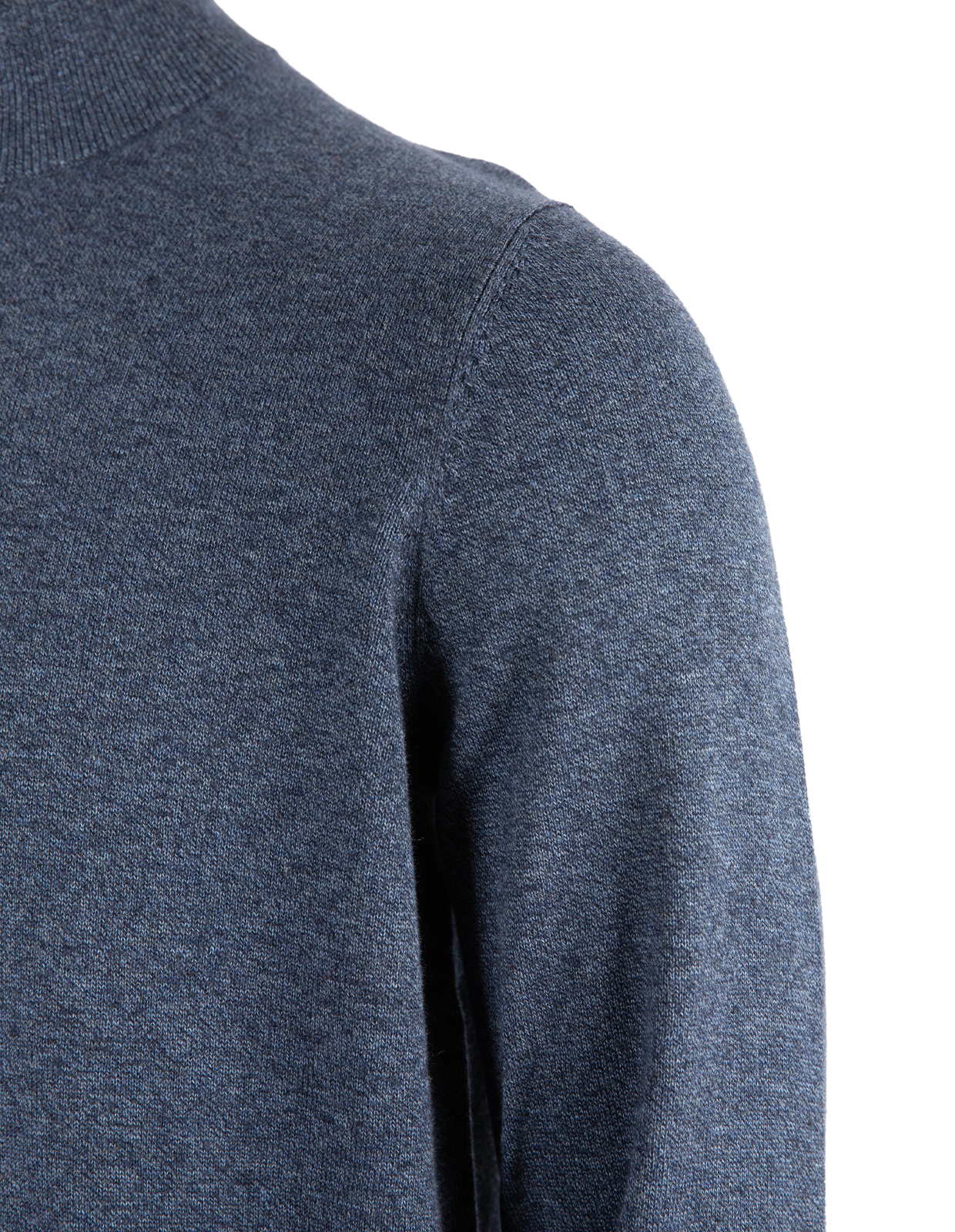 Selhurst Half Zip Bomull/Cashmere Mörkblå Melerad 52