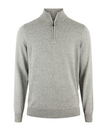 Selhurst Half Zip Bomull/Cashmere Grå Melerad