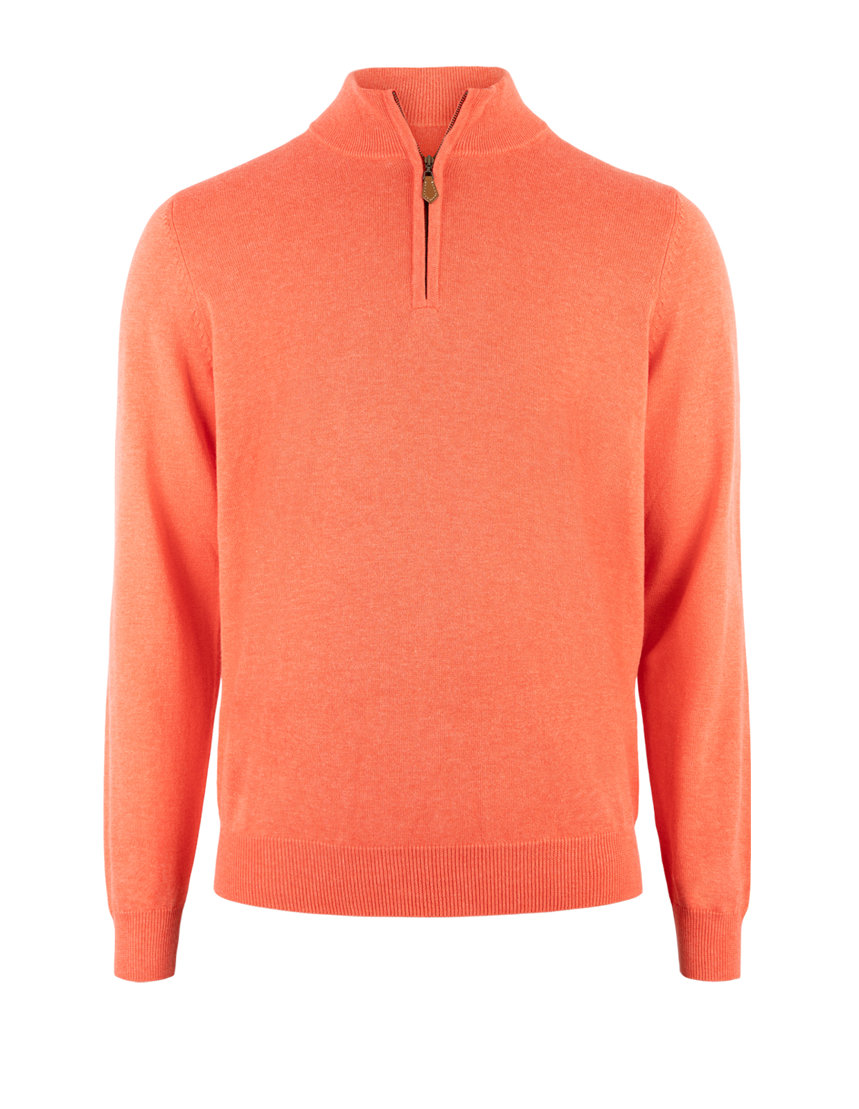 Selhurst Half Zip Bomull/Cashmere Hallonröd