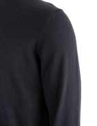 Tröja Rundhals Ärmpatch Bomull Cashmere Navy