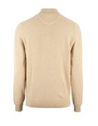 Tröja Halvzip Bomull Beige M