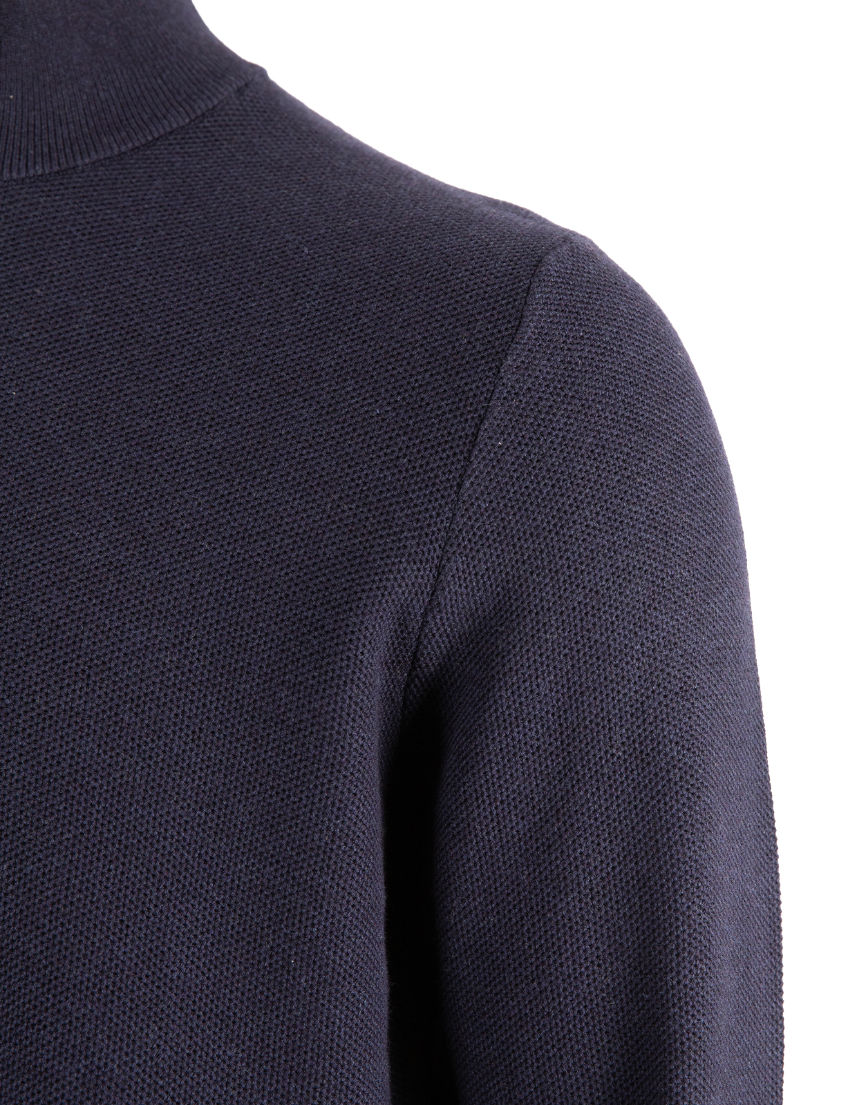 Tröja Halvzip Bomull Navy M