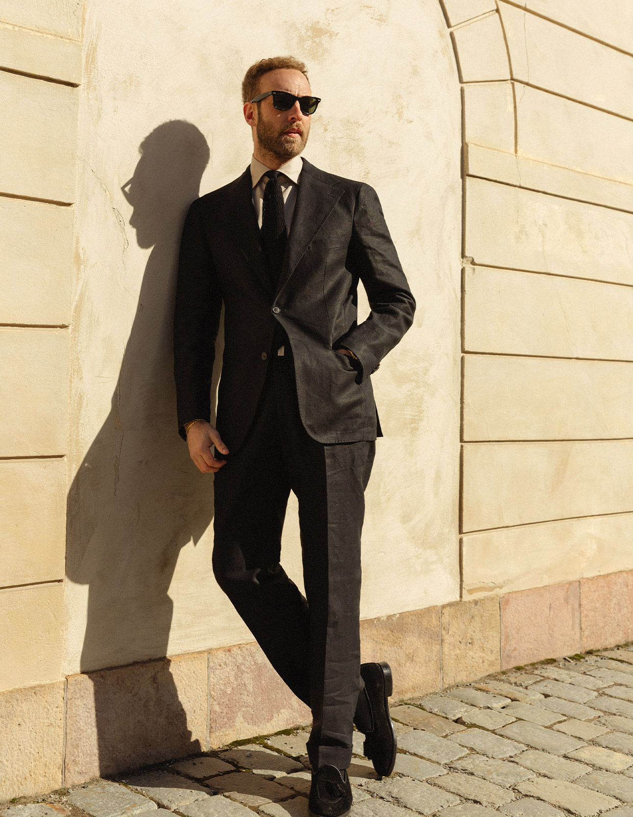 Sartorial Jacket Linne Svart