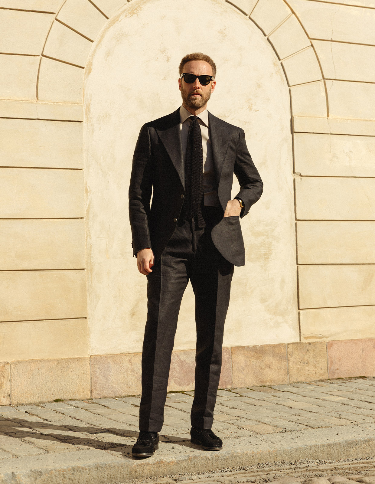 Sartorial Trouser Linne Svart