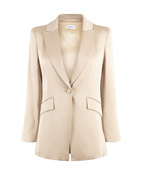 Cognac Kavaj Satin Guldbeige