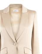 Cognac Kavaj Satin Guldbeige