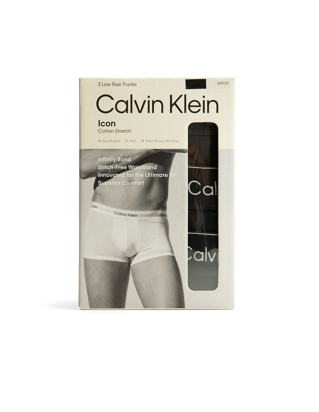 3 Pack Low Rise Trunk Svart