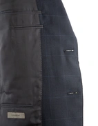 Leader Kostym Ull Glencheck Navy