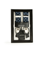 Klassiska Hängslen Marinblå Prickig