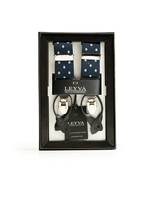 Klassiska Hängslen Marinblå Prickig