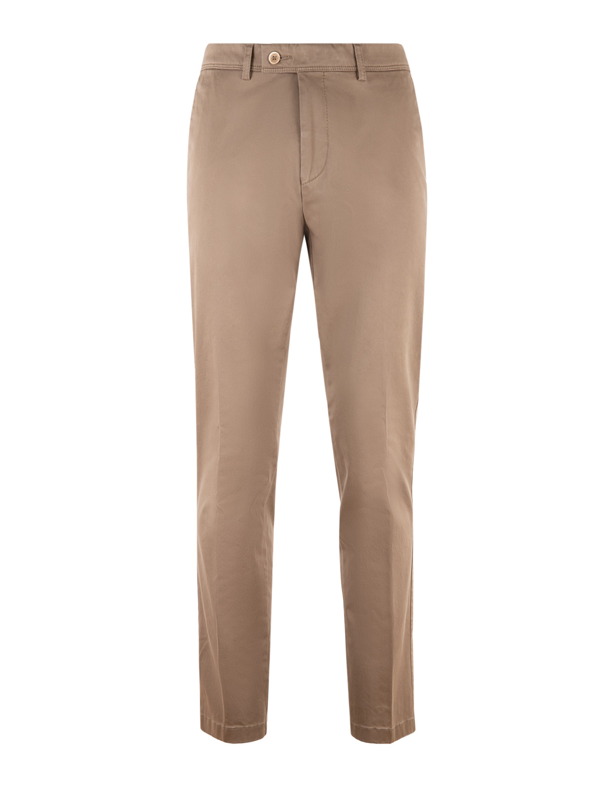 Regular Chinos Höst Bomull Stretch Mellanbrun
