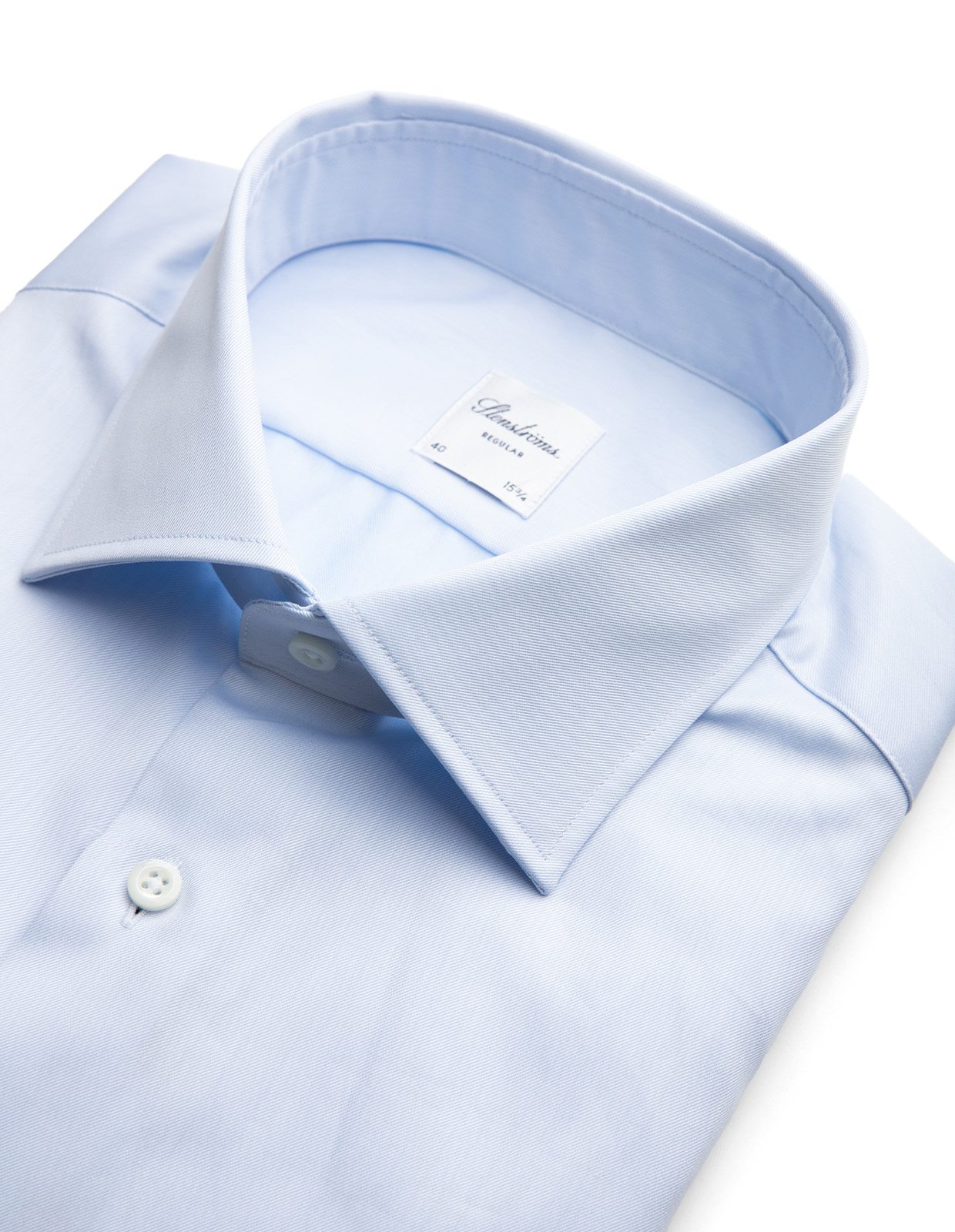 Regular Skjorta Twofold Bomull Ljusblå