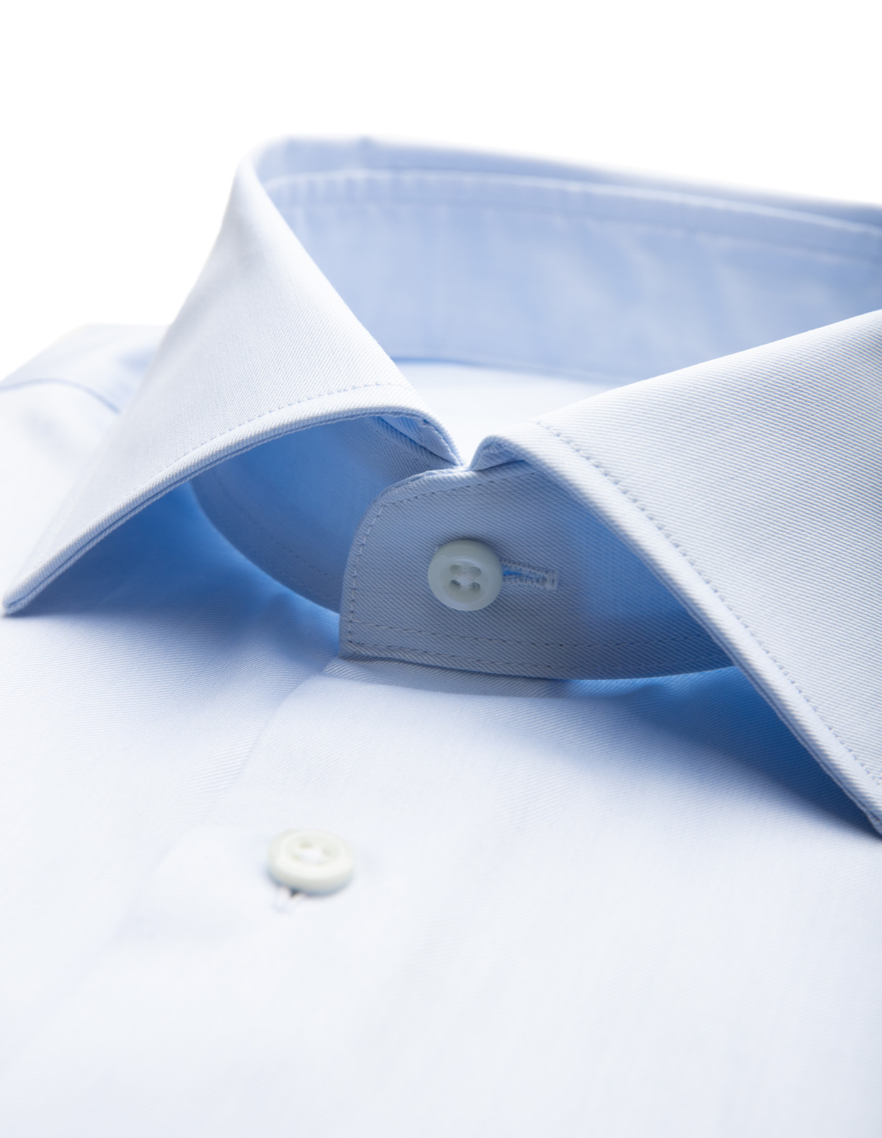 Regular Skjorta Twofold Bomull Ljusblå 48