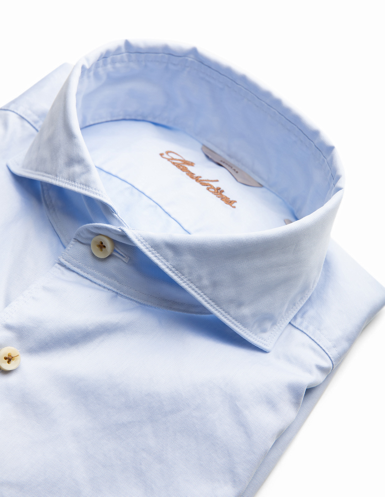 Regular Casual Skjorta Twofold Ljusblå