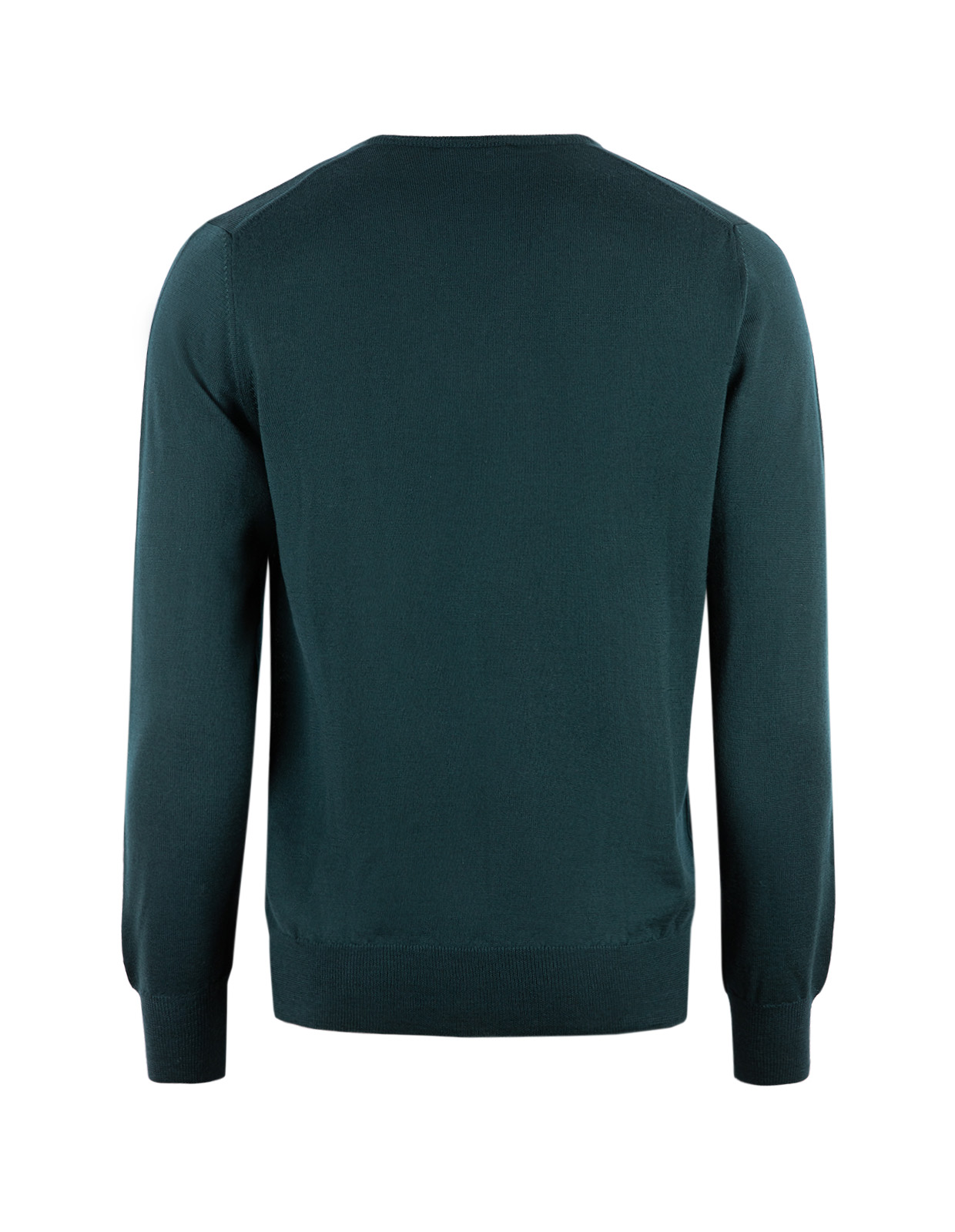 Tröja V-ringad Merinoull Mörkgrön