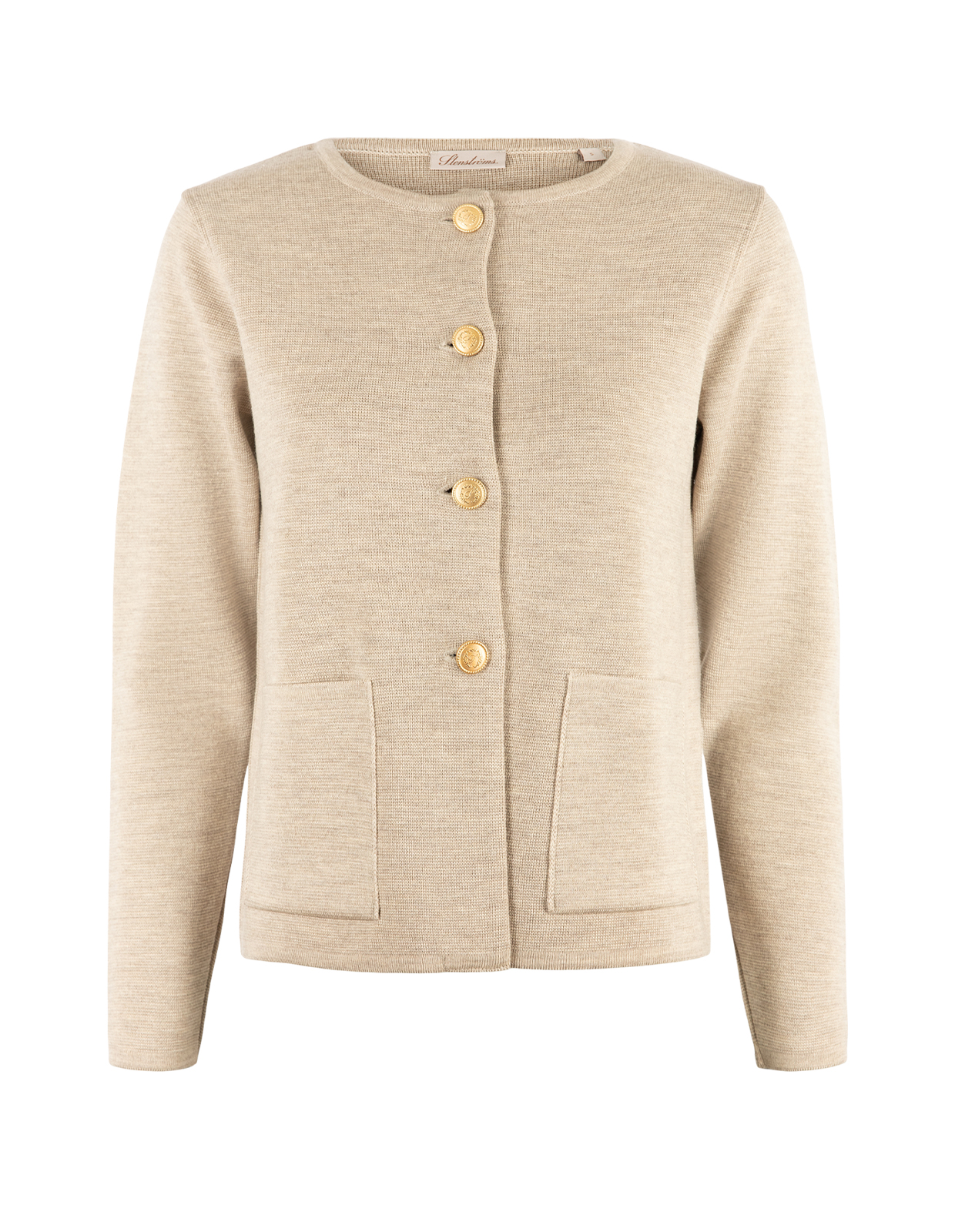 Stina Cardigan Merinoull Beige