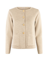 Stina Cardigan Merinoull Beige