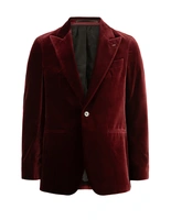 Firenze Kavaj Sammet Vinröd