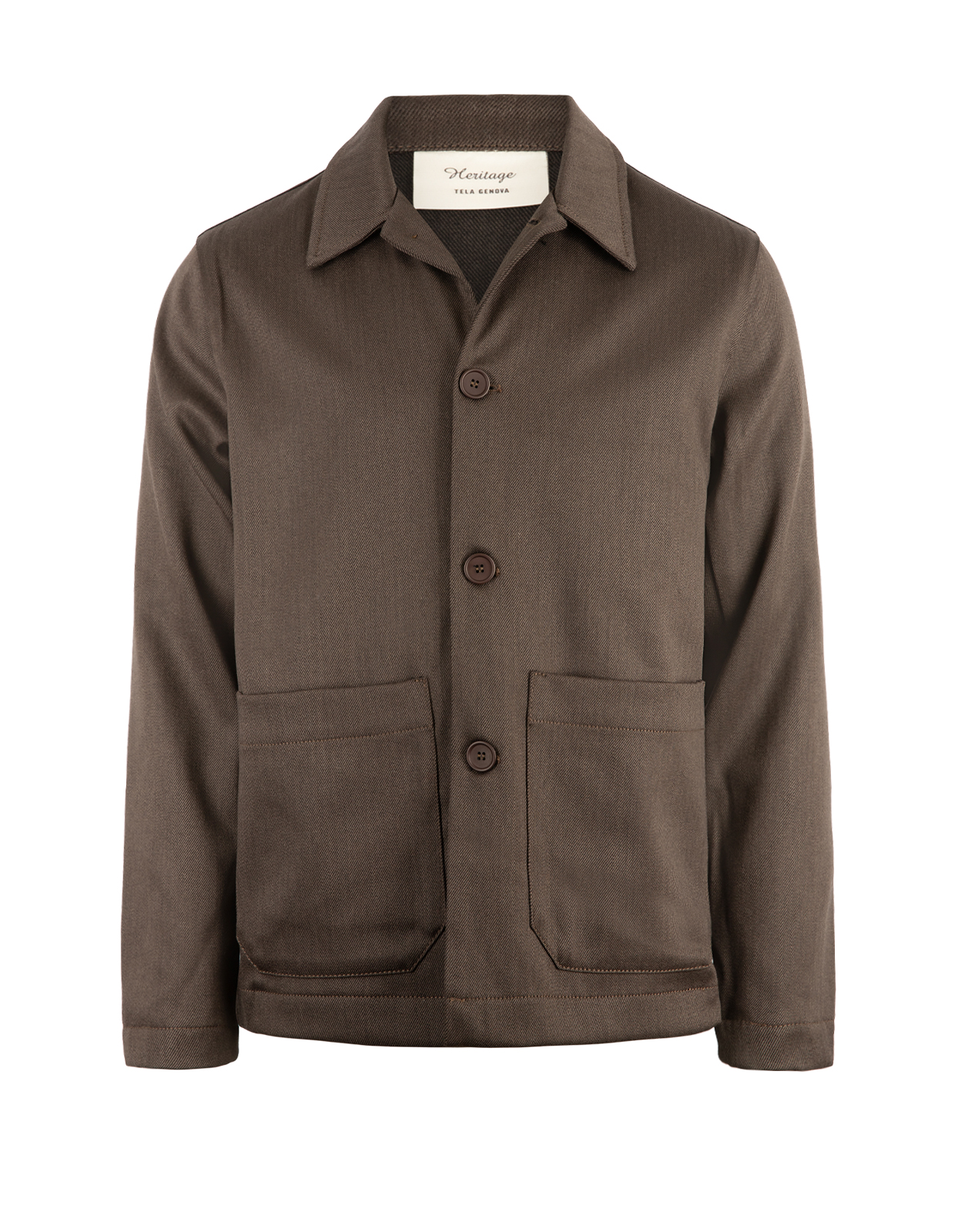 Nunzio Overshirt Cavalry Twill Brun