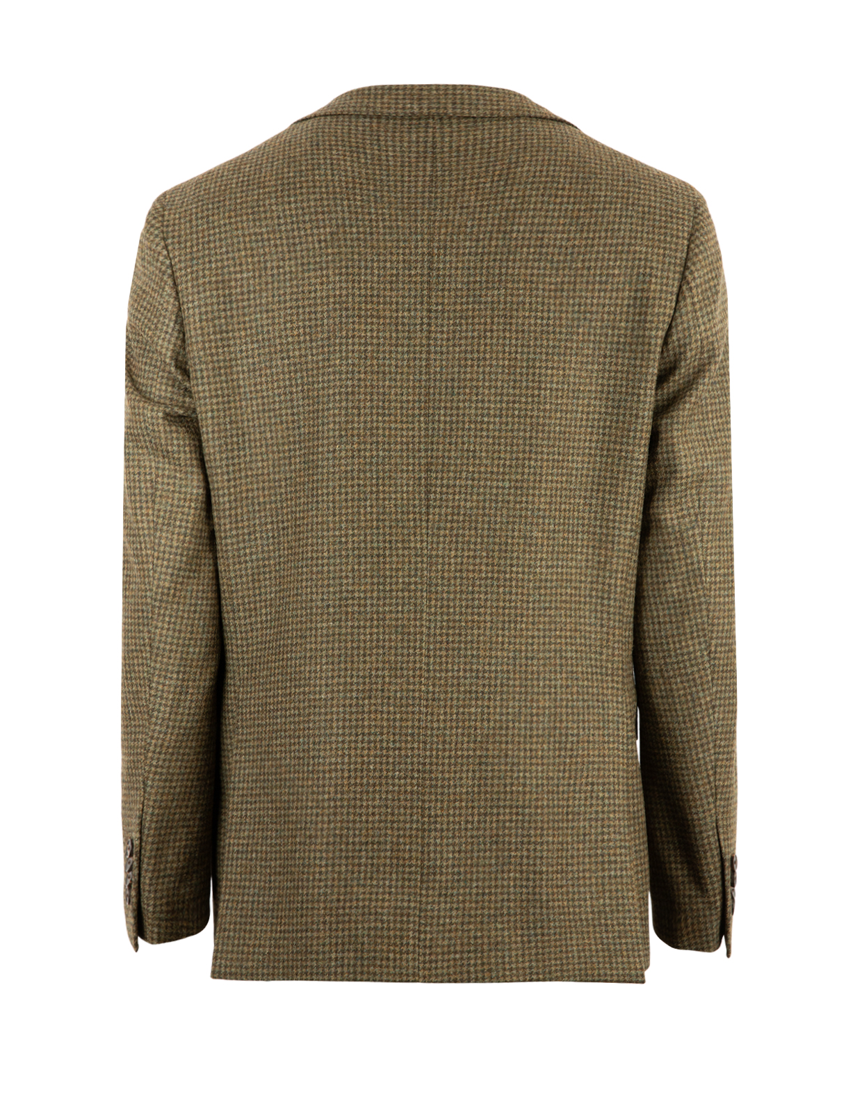 New Roma Kavaj Tweed Hundtandmönster Olivgrön