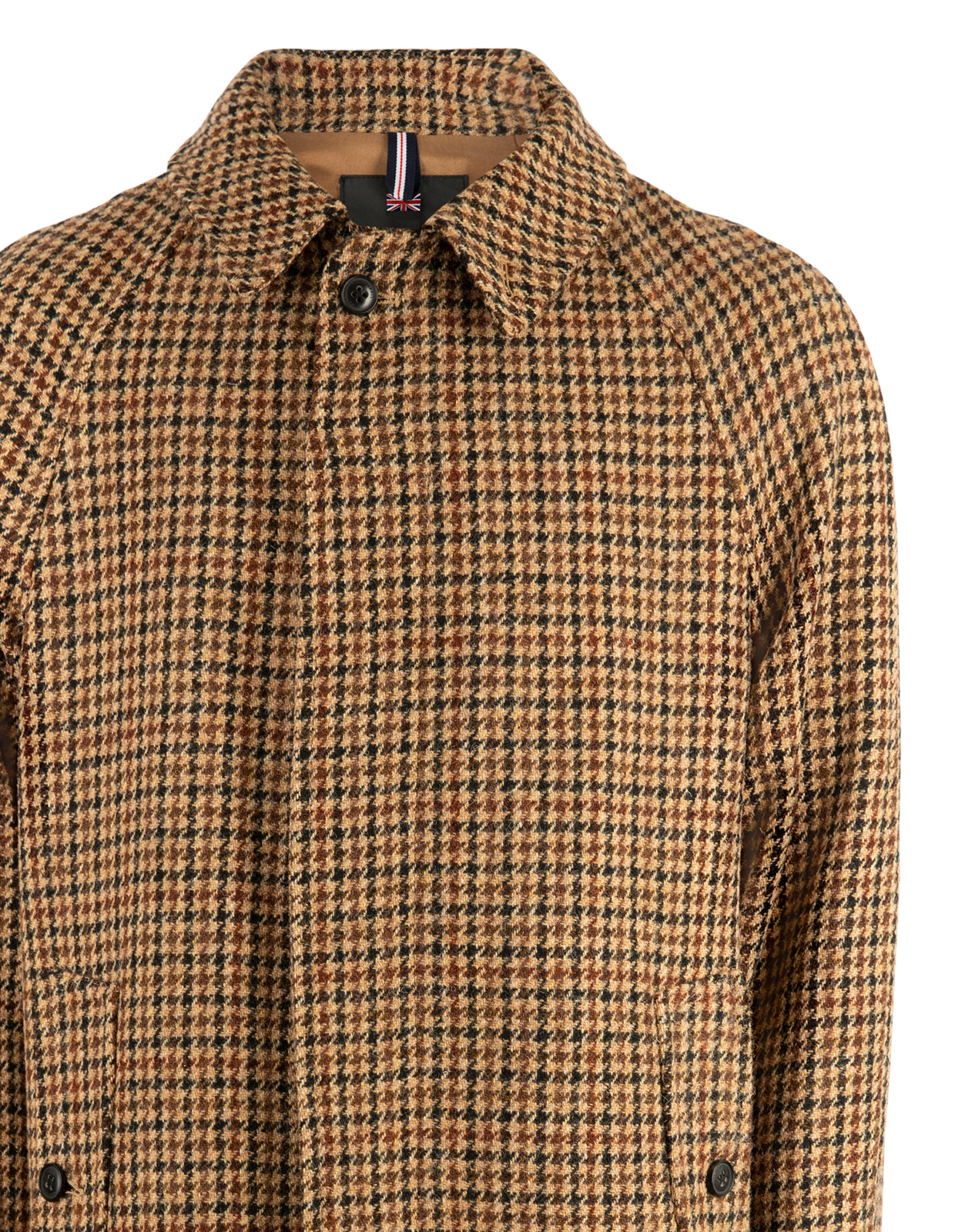 Mac Raglan Rock Harris Tweed Brun