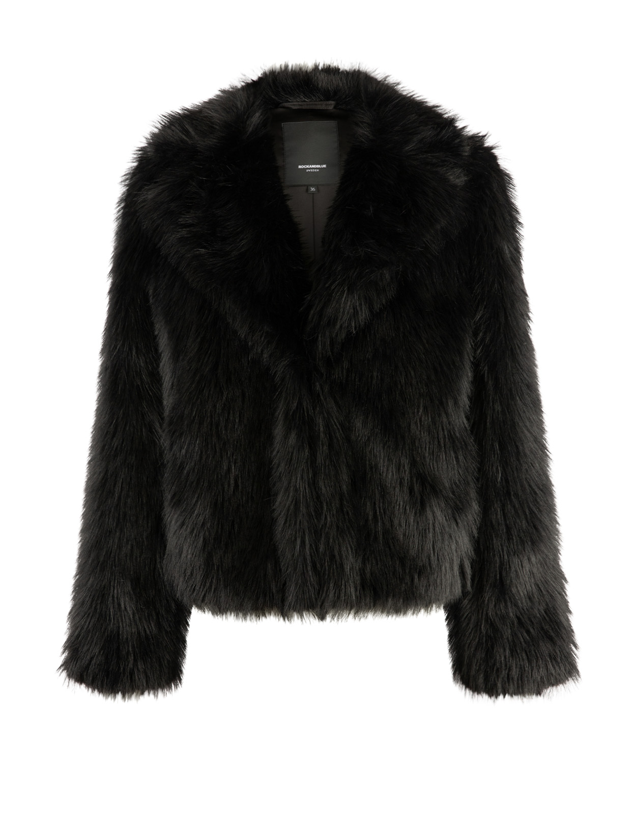 Duffy Jacka Faux Fur Svart