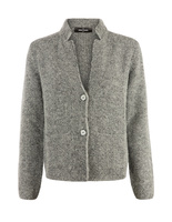 Cardigan Alpacka/Ull Mörkgrå