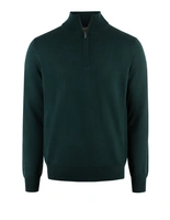 Half Zip Tröja Merinoull Mörkgrön